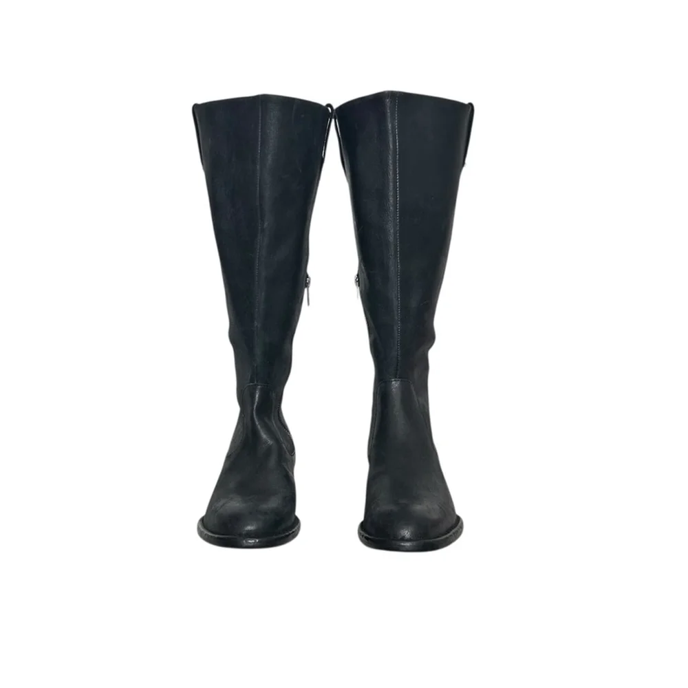 Born Shaunie Tall Wide Shaft Genuine Leather Boots in Black Women’s Size 6